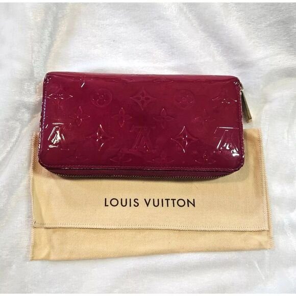 Louis Vuitton Indian Rose Pink Vernis Patent Leather Zippy Wallet w/ Box, GUC - Picture 3 of 12